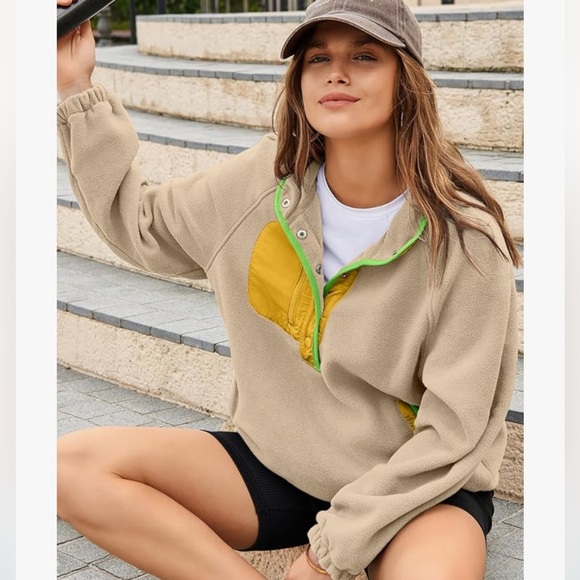 Anthropologie Dokotoo Oversized Fuzzy Fleece sweater Jacket - Picture 3 of 8